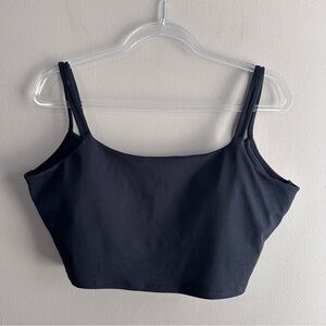 Halara Black Cropped Twist Back Sports Bra Womens XL Athleisure Yoga Workout